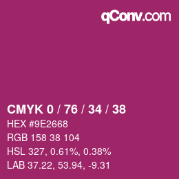 Color code: CMYK 0 / 76 / 34 / 38 | qconv.com