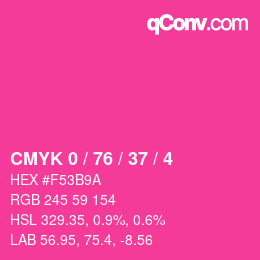 Color code: CMYK 0 / 76 / 37 / 4 | qconv.com