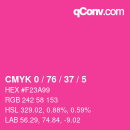 Color code: CMYK 0 / 76 / 37 / 5 | qconv.com