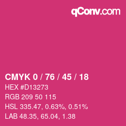 Color code: CMYK 0 / 76 / 45 / 18 | qconv.com