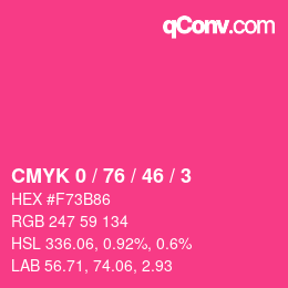Color code: CMYK 0 / 76 / 46 / 3 | qconv.com