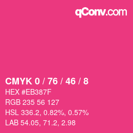 Color code: CMYK 0 / 76 / 46 / 8 | qconv.com