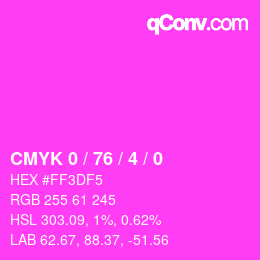 Color code: CMYK 0 / 76 / 4 / 0 | qconv.com