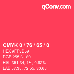 Color code: CMYK 0 / 76 / 65 / 0 | qconv.com