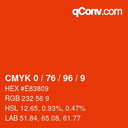 Color code: CMYK 0 / 76 / 96 / 9 | qconv.com