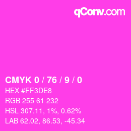 Color code: CMYK 0 / 76 / 9 / 0 | qconv.com