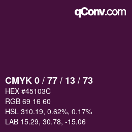 Color code: CMYK 0 / 77 / 13 / 73 | qconv.com