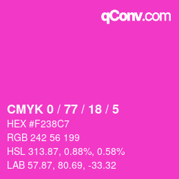 Color code: CMYK 0 / 77 / 18 / 5 | qconv.com