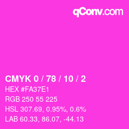 Color code: CMYK 0 / 78 / 10 / 2 | qconv.com