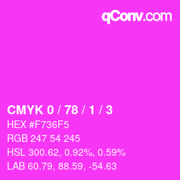 Color code: CMYK 0 / 78 / 1 / 3 | qconv.com