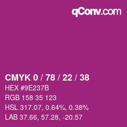 Color code: CMYK 0 / 78 / 22 / 38 | qconv.com