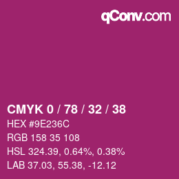 Color code: CMYK 0 / 78 / 32 / 38 | qconv.com