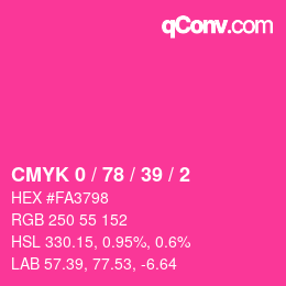 Color code: CMYK 0 / 78 / 39 / 2 | qconv.com