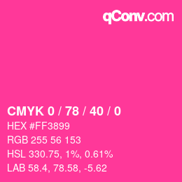 Color code: CMYK 0 / 78 / 40 / 0 | qconv.com