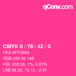 Color code: CMYK 0 / 78 / 42 / 0 | qconv.com