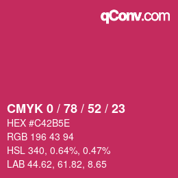 Color code: CMYK 0 / 78 / 52 / 23 | qconv.com
