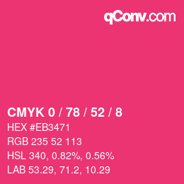 Color code: CMYK 0 / 78 / 52 / 8 | qconv.com