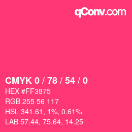 Color code: CMYK 0 / 78 / 54 / 0 | qconv.com