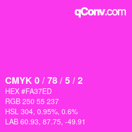 Color code: CMYK 0 / 78 / 5 / 2 | qconv.com