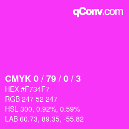 カラーコード: CMYK 0 / 79 / 0 / 3 | qconv.com