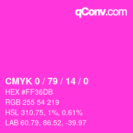 Color code: CMYK 0 / 79 / 14 / 0 | qconv.com