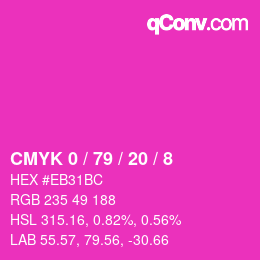 Color code: CMYK 0 / 79 / 20 / 8 | qconv.com
