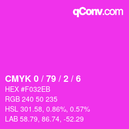 Color code: CMYK 0 / 79 / 2 / 6 | qconv.com