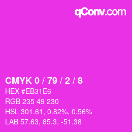 Color code: CMYK 0 / 79 / 2 / 8 | qconv.com