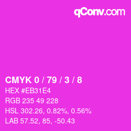 Color code: CMYK 0 / 79 / 3 / 8 | qconv.com