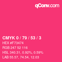 Color code: CMYK 0 / 79 / 53 / 3 | qconv.com