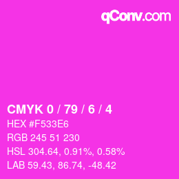 Código de color: CMYK 0 / 79 / 6 / 4 | qconv.com