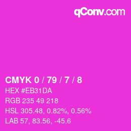 Color code: CMYK 0 / 79 / 7 / 8 | qconv.com