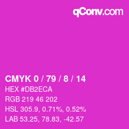 カラーコード: CMYK 0 / 79 / 8 / 14 | qconv.com
