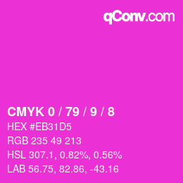 Color code: CMYK 0 / 79 / 9 / 8 | qconv.com