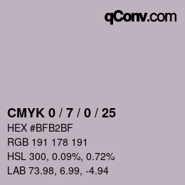 Color code: CMYK 0 / 7 / 0 / 25 | qconv.com