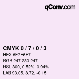 Color code: CMYK 0 / 7 / 0 / 3 | qconv.com