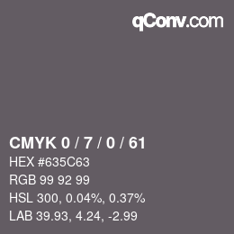 Color code: CMYK 0 / 7 / 0 / 61 | qconv.com