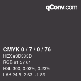 Color code: CMYK 0 / 7 / 0 / 76 | qconv.com