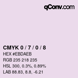 Color code: CMYK 0 / 7 / 0 / 8 | qconv.com