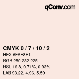 カラーコード: CMYK 0 / 7 / 10 / 2 | qconv.com