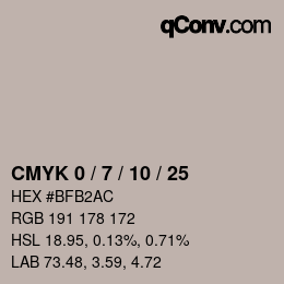 カラーコード: CMYK 0 / 7 / 10 / 25 | qconv.com