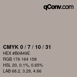 颜色代码: CMYK 0 / 7 / 10 / 31 | qconv.com