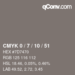 Color code: CMYK 0 / 7 / 10 / 51 | qconv.com