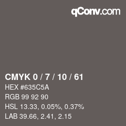 Color code: CMYK 0 / 7 / 10 / 61 | qconv.com
