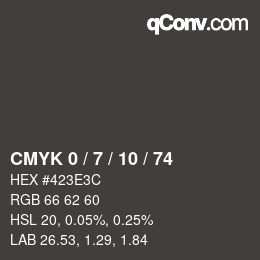 颜色代码: CMYK 0 / 7 / 10 / 74 | qconv.com