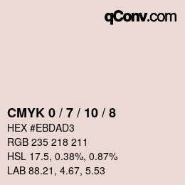 颜色代码: CMYK 0 / 7 / 10 / 8 | qconv.com