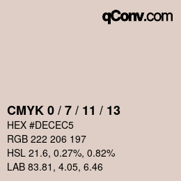 カラーコード: CMYK 0 / 7 / 11 / 13 | qconv.com
