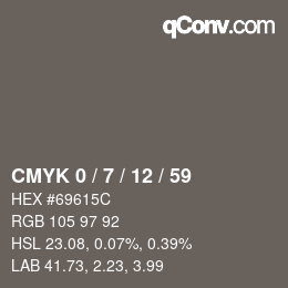 Color code: CMYK 0 / 7 / 12 / 59 | qconv.com