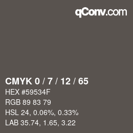 Color code: CMYK 0 / 7 / 12 / 65 | qconv.com