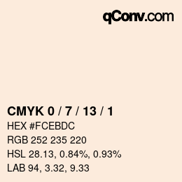 Color code: CMYK 0 / 7 / 13 / 1 | qconv.com